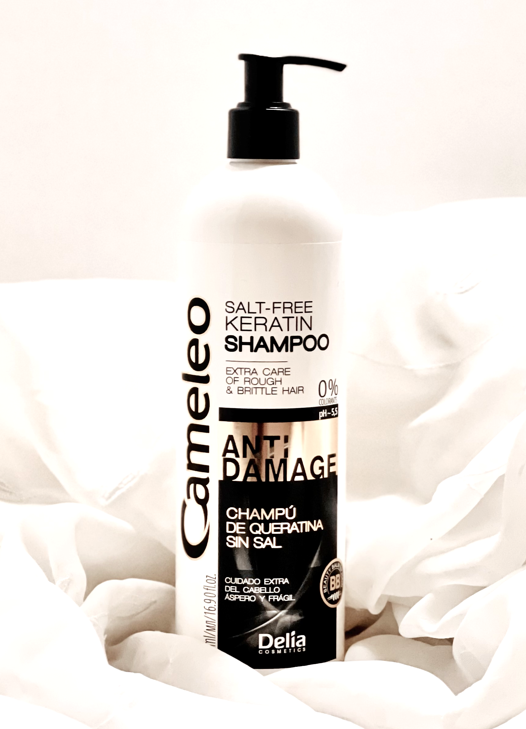 keratin szampon bez soli cameleo