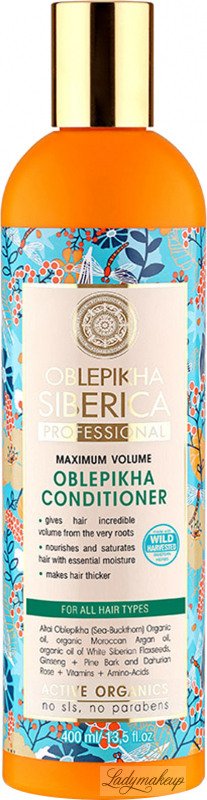 natura siberica rokitnikowa odżywka do włosów intensywne nawilżenie 400ml