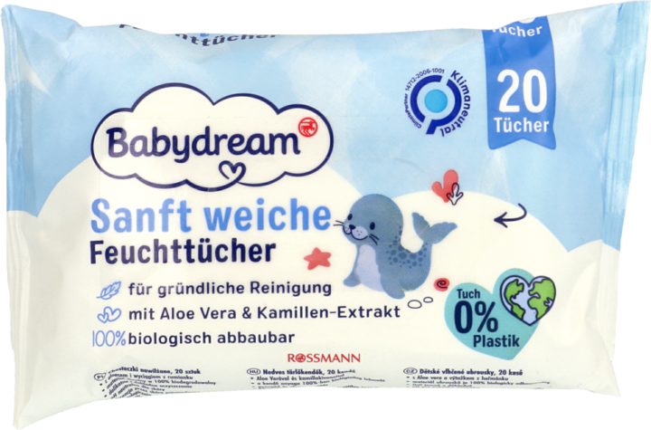 babydream chusteczki nawilżane z rumiankiwm