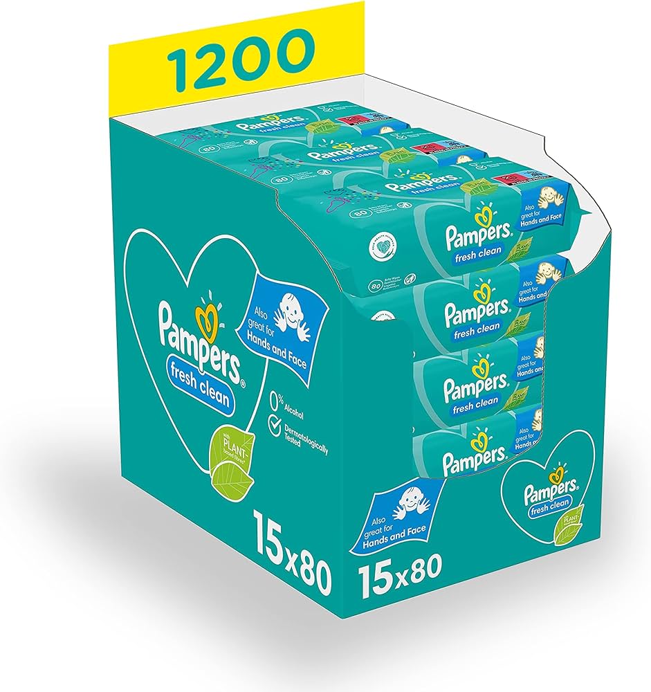 pampers natural clean chusteczki nawilżane 2x64szt