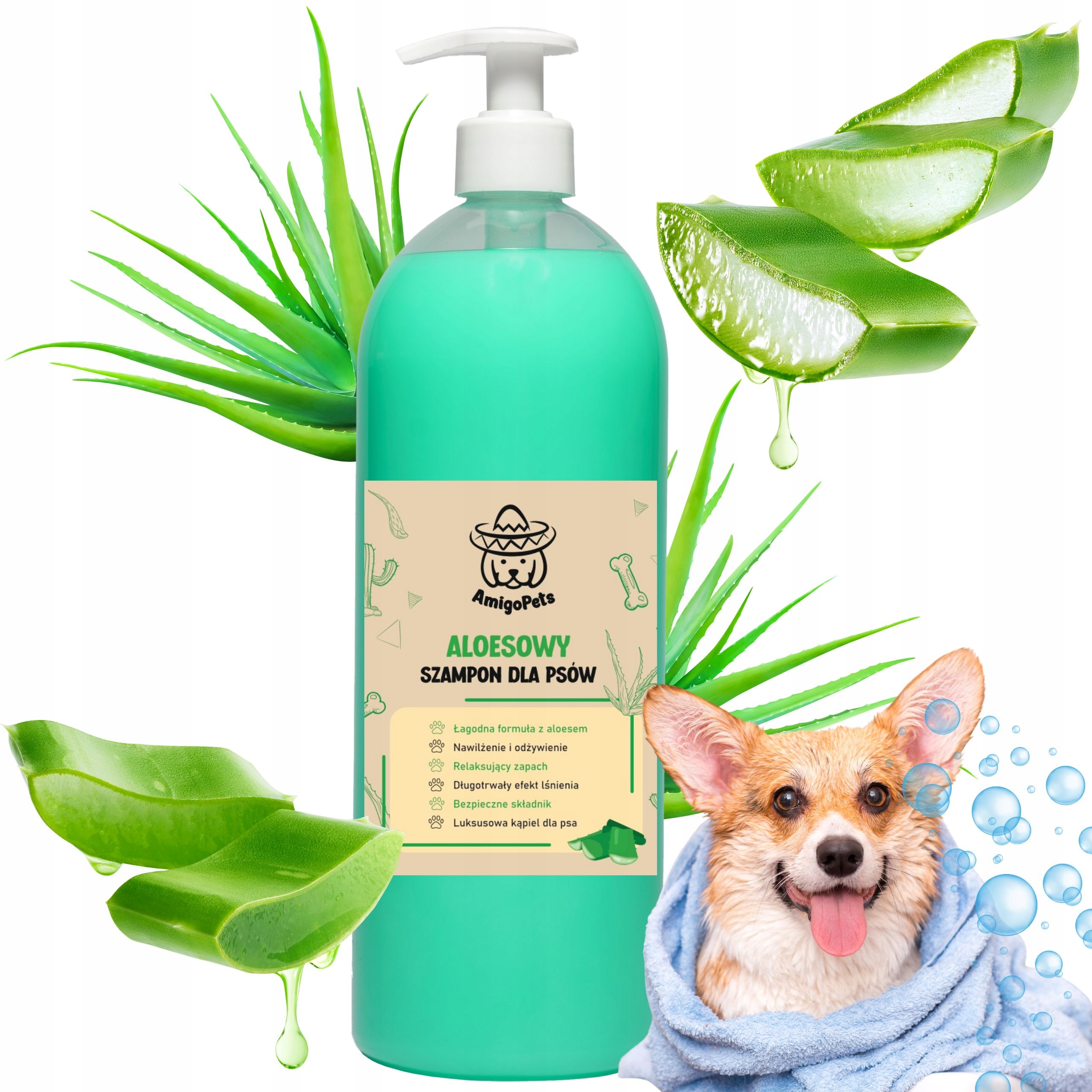 szampon dla psów z aloesem i gliceryną