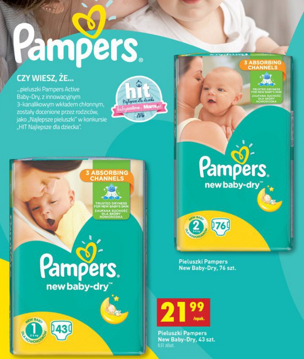 pampers new baby dry 2 biedronka