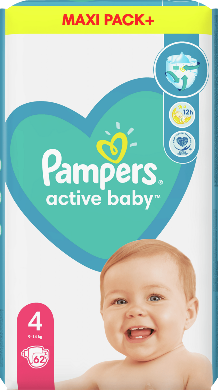 pampers active baby 4 58 szt