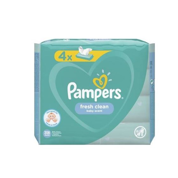 fresh clean pampers 4 x cena
