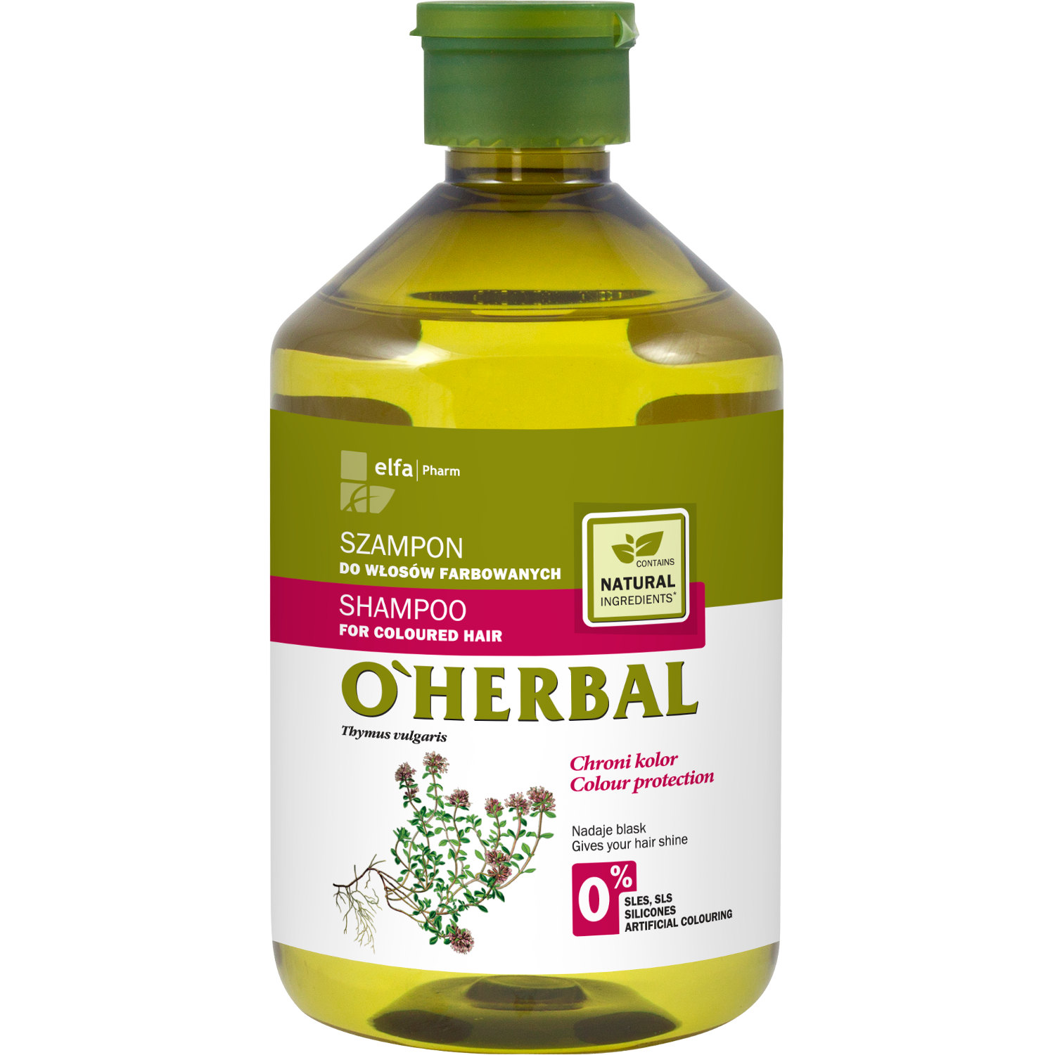 elfa pharm o herbal szampon do włosów tłustych 500ml