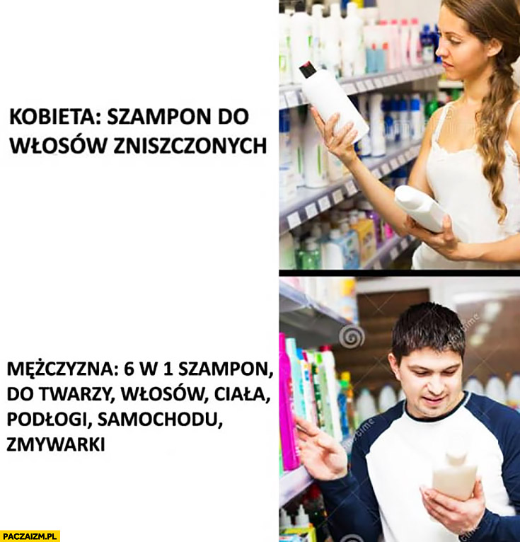 szampon do włosów dla mężczyzn mem