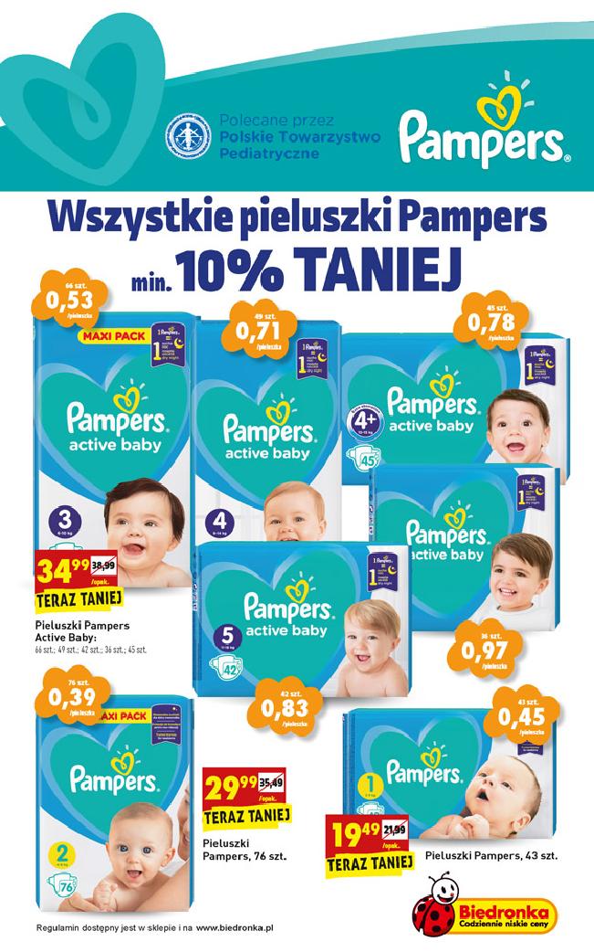 pampers promocja cena