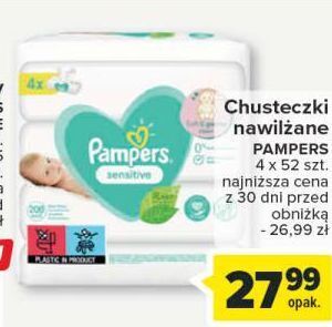 carrefour chusteczki nawilżane pampers sensitive cena