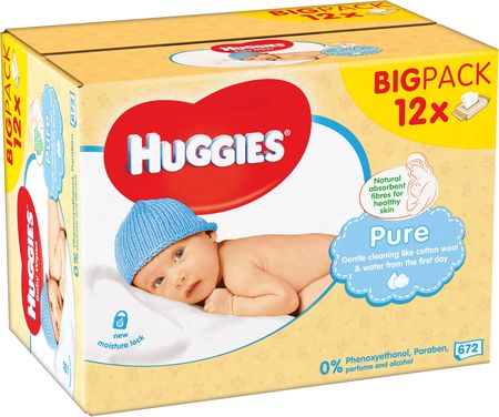 huggies quatro pack everyday 56 szt chusteczki nawilżane