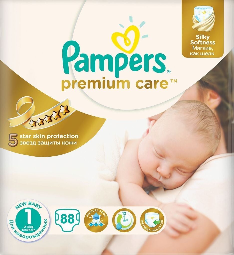 pampers premium care pieluchy 1 newborn 88 sztuk