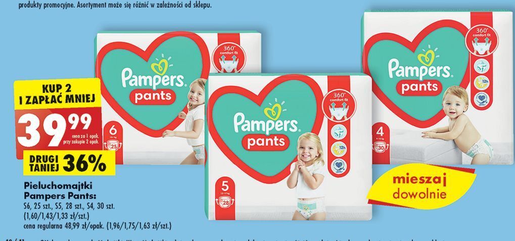 pieluchomajtki pampers 6 biedronka