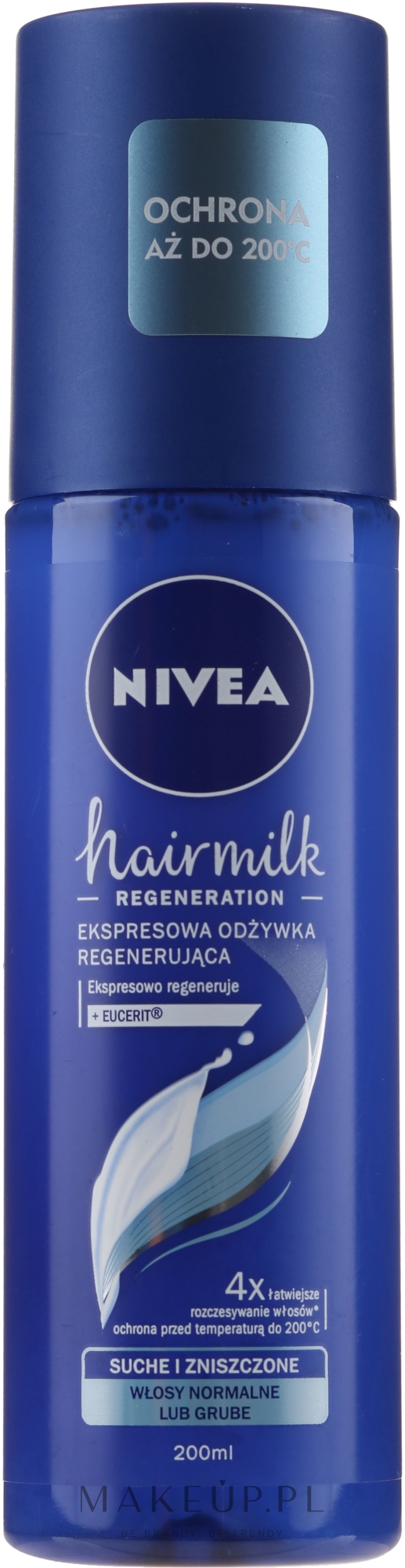 nivea hairmilk ekspresowa regenerująca odżywka do włosów o strukturze normalnej