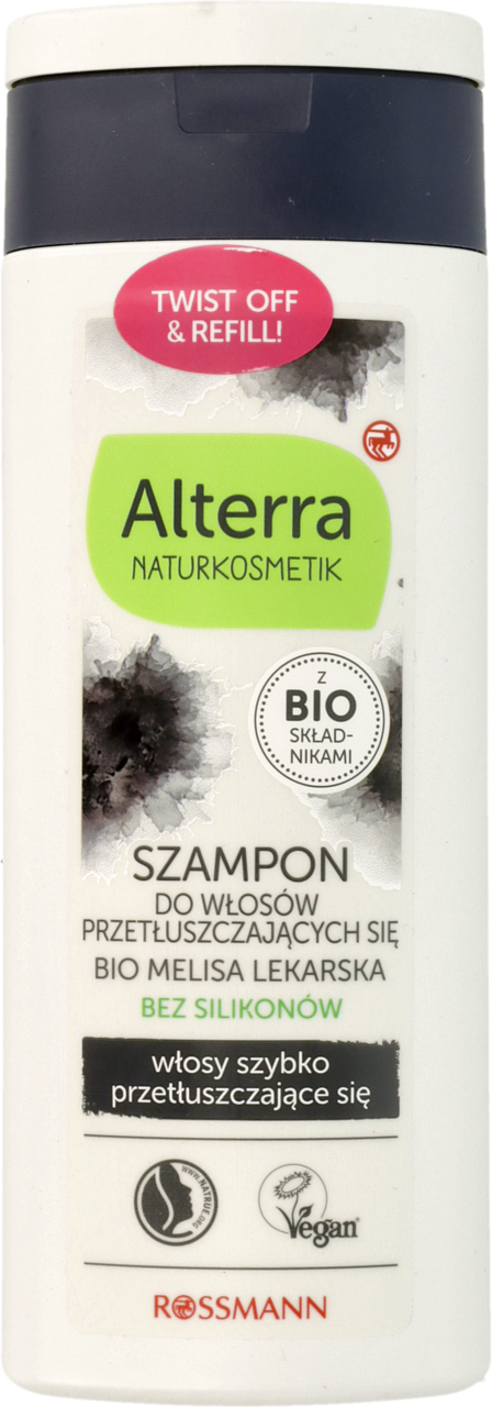 alterra szampon węgiel aktywny melisa skład
