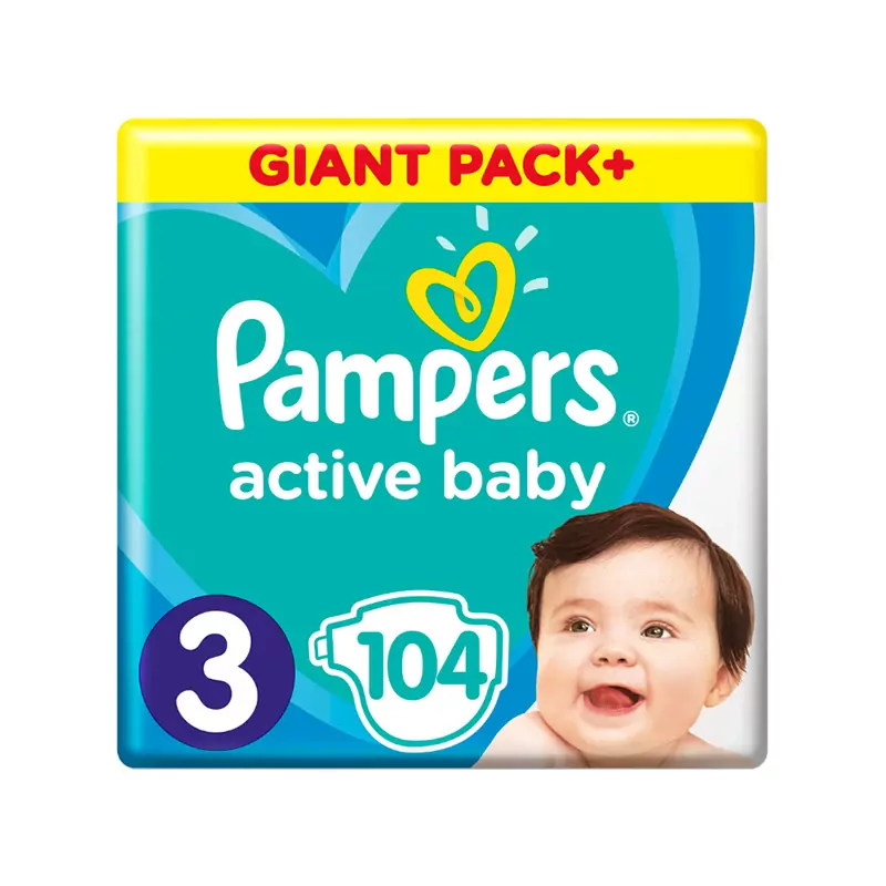 pampers active baby 3 giant pack