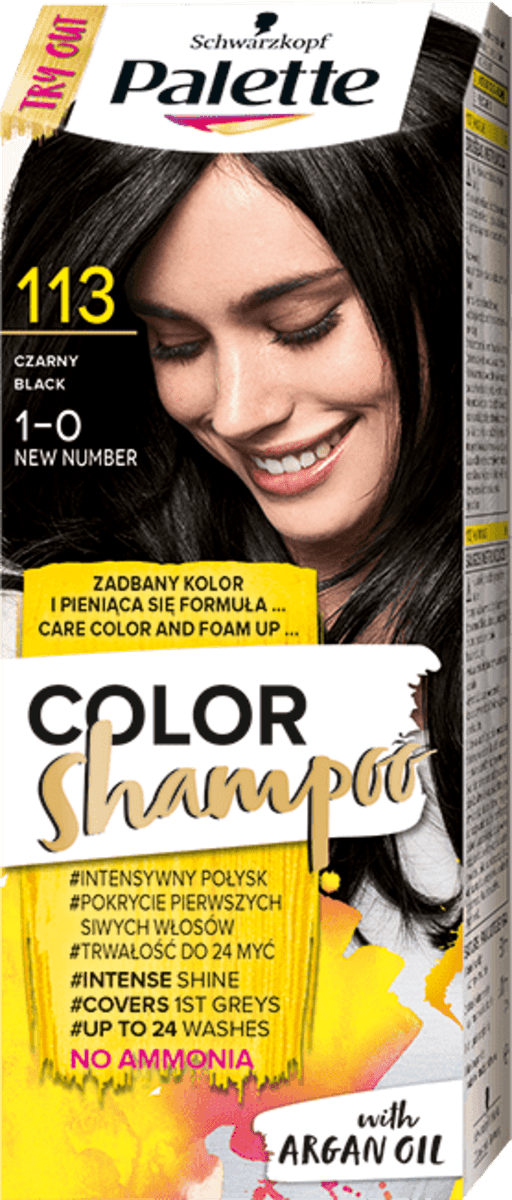 jasny brąz kolor szampon palette włosy