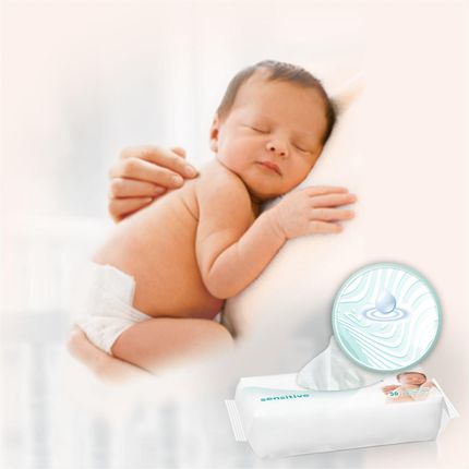 pampers sensitive chusteczki dla niemowląt 1x56 sztuk