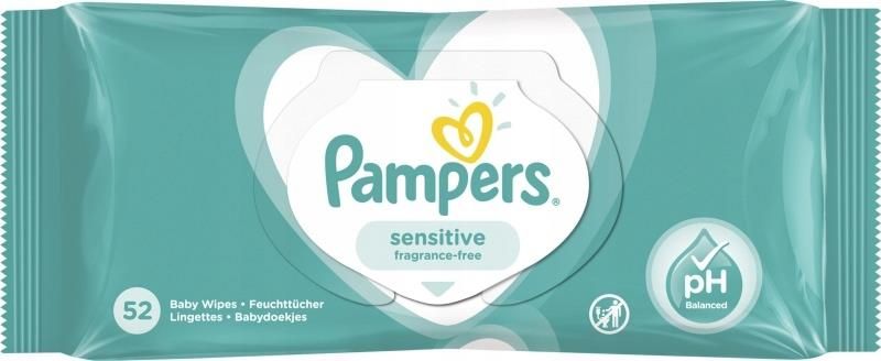 chusteczki pampers sensitive fragrance free apteka