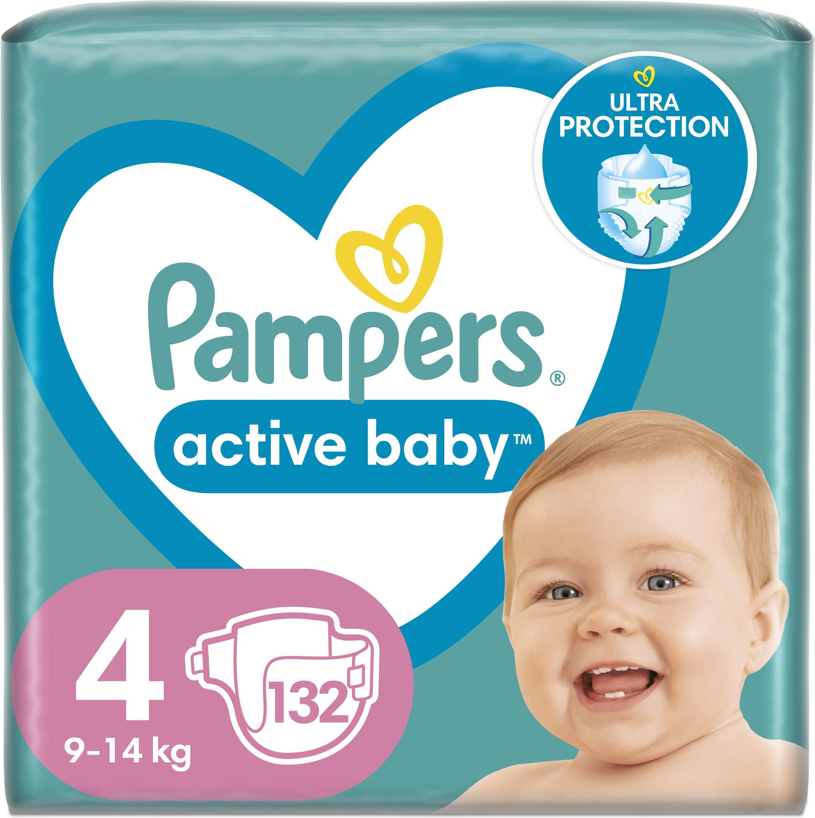 pampers active baby 4 132 szt