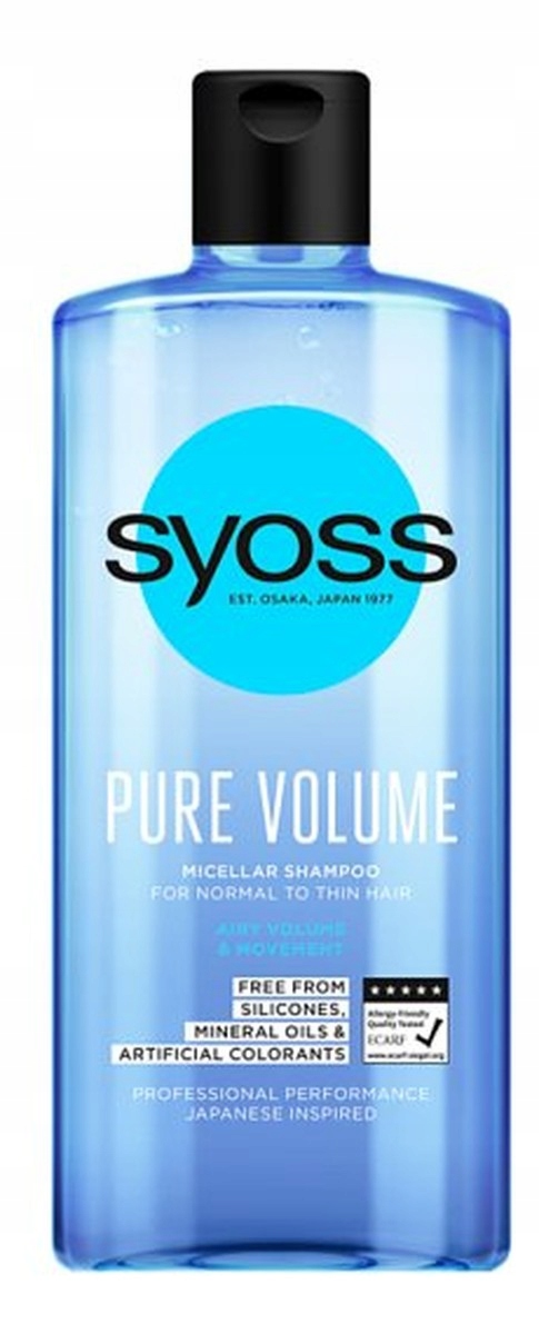 syoss pure volume micellar szampon opinie