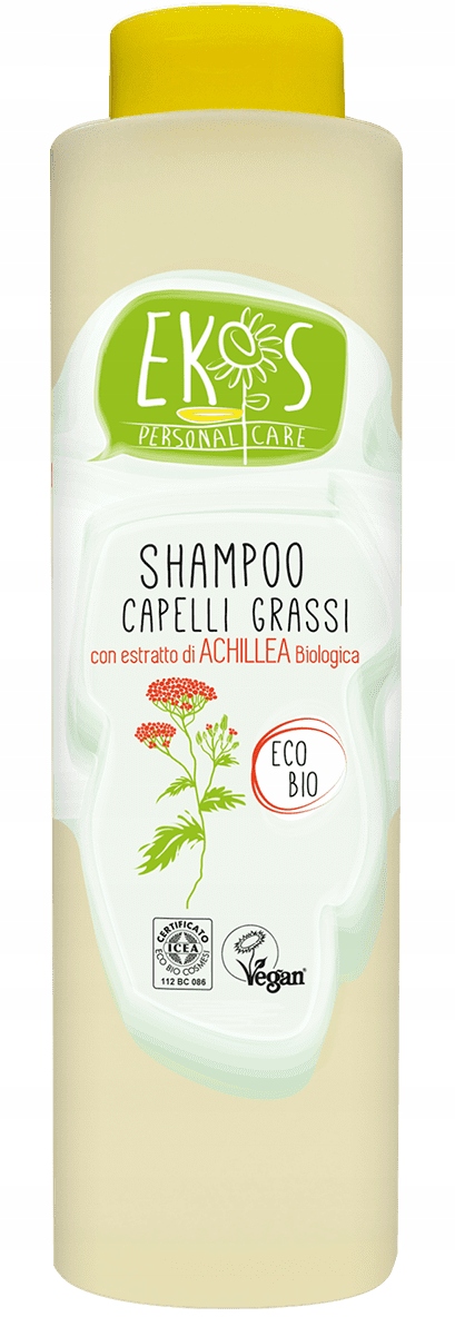 ekos szampon do włosów tłustych z ekstraktem z organicznego krwawnika