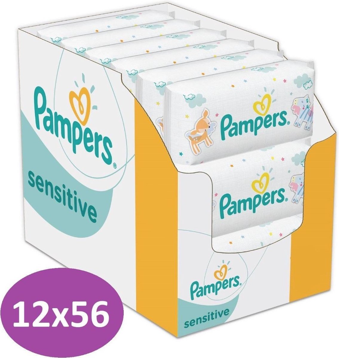 pampers sensitive 12x56