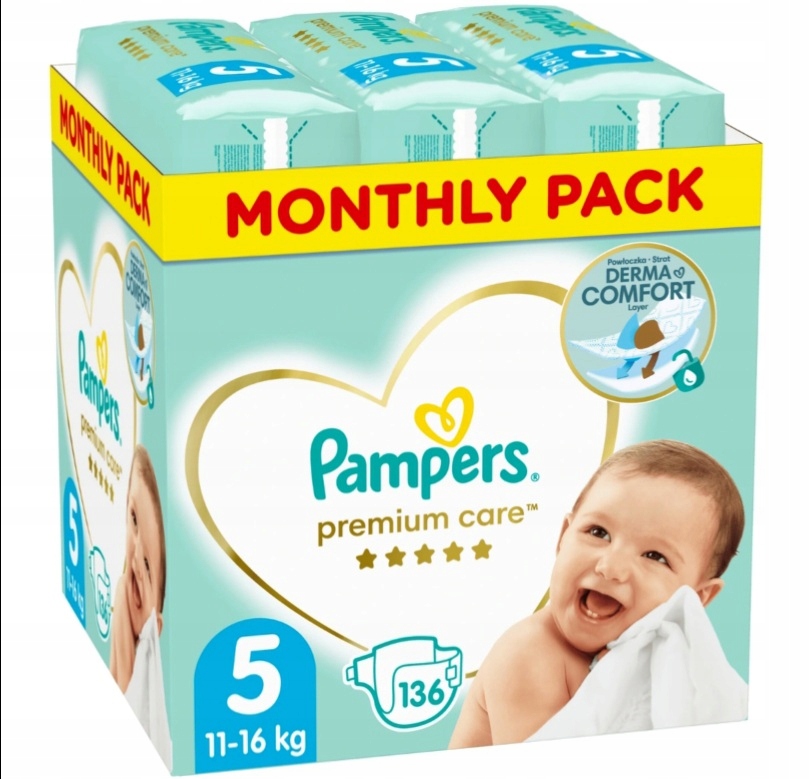 pieluchy pampers premium care 1 newborn 2 mini 168 szt