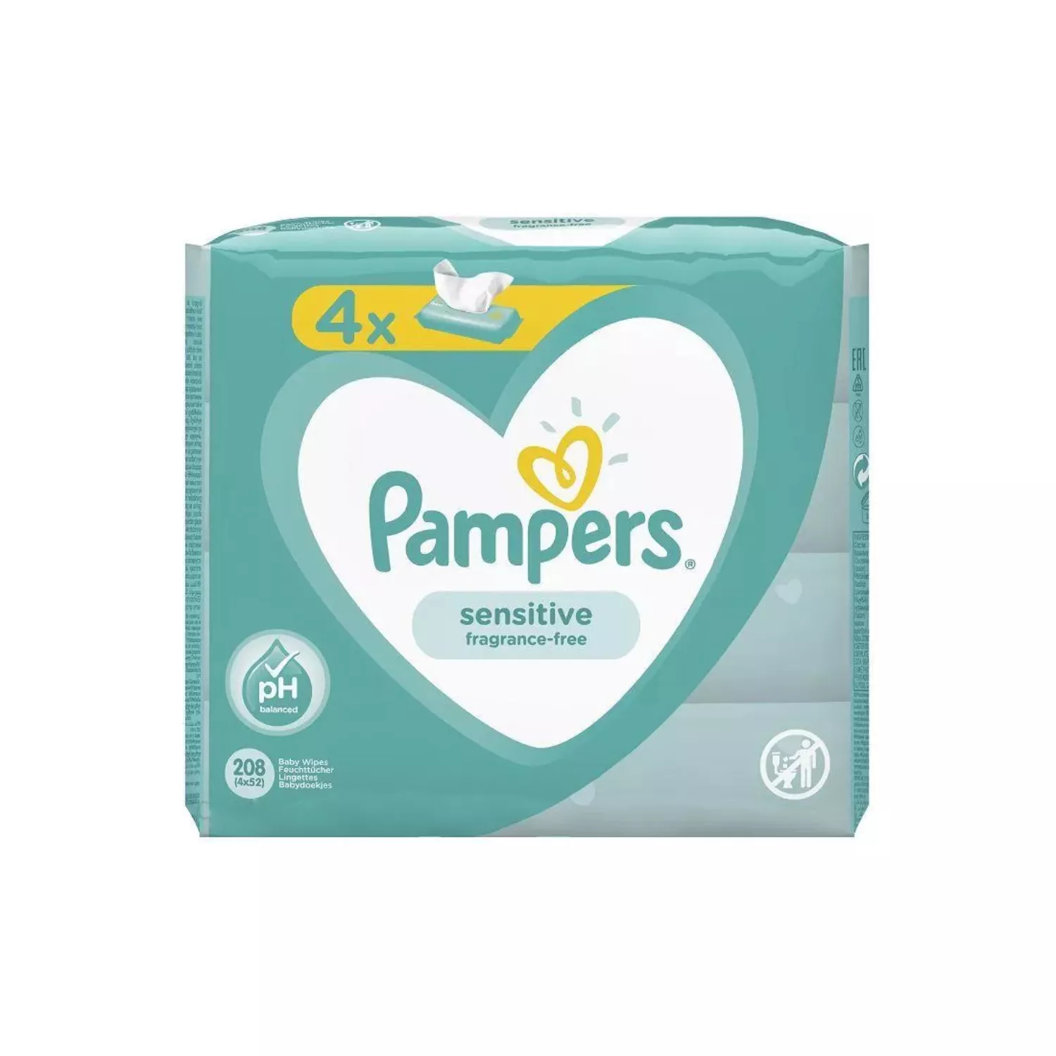 chusteczki pampers sensitive fragrance free apteka