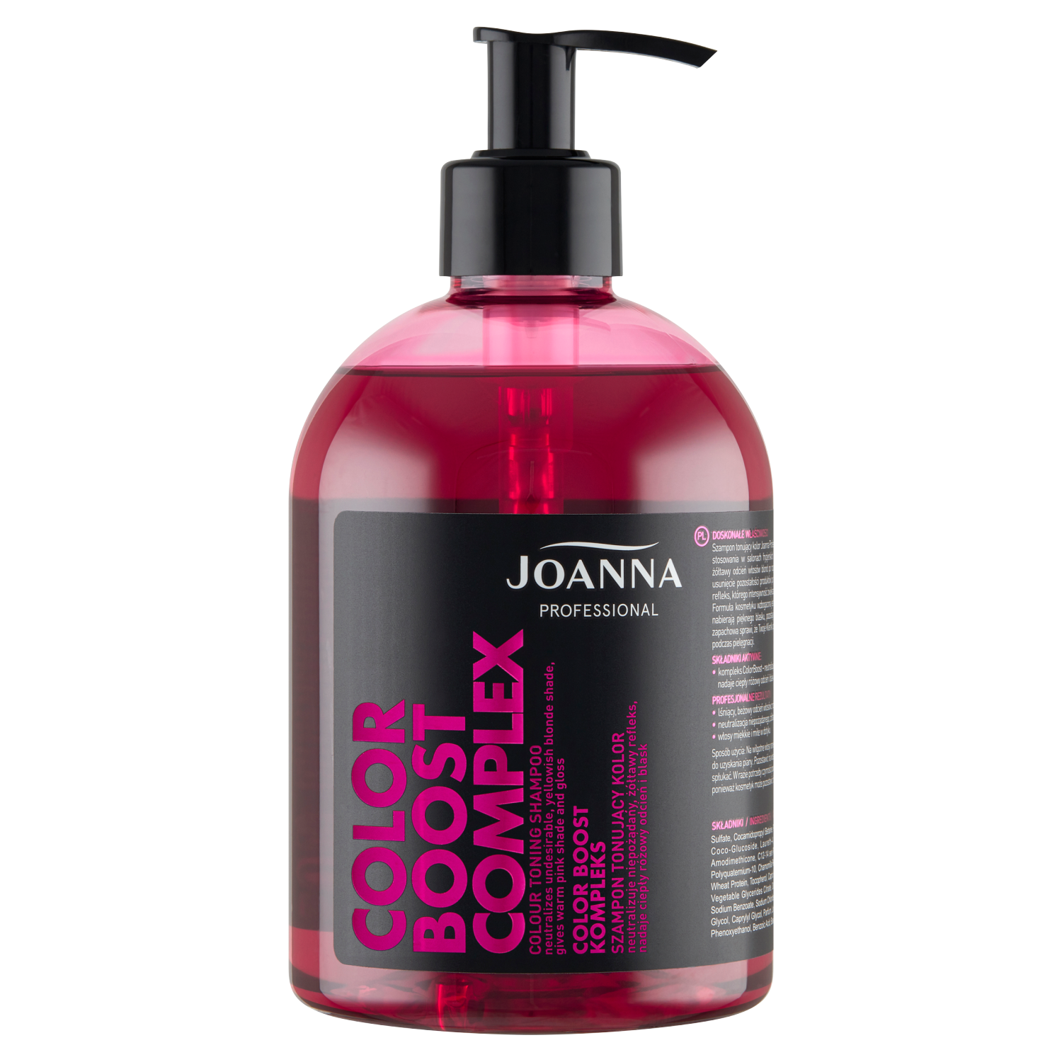 joanna color boost complex szampon tonujacy różowy hebe