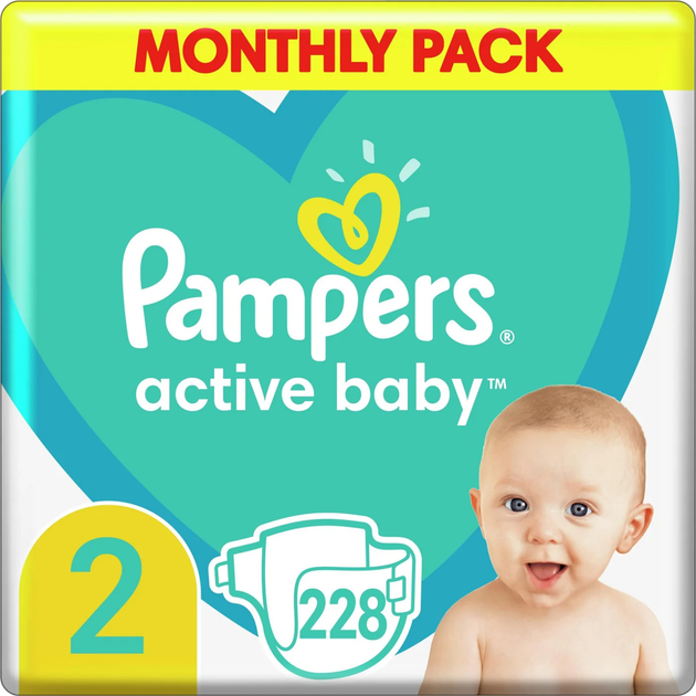 pampers 228 szt