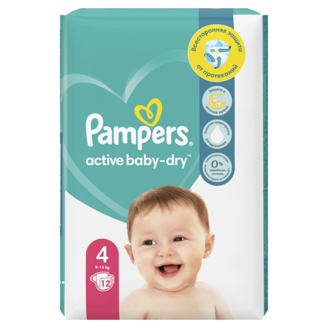 pampers 4 9 kg active baby 4-9 dry