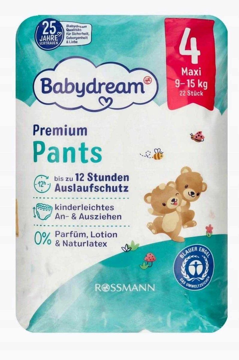 pieluchomajtki babydream 17-30 kg dziewczynka