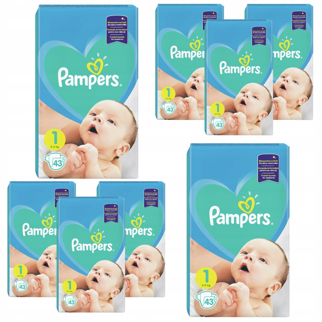 pampers active baby 1 pieluszki newborn 43 sztuk