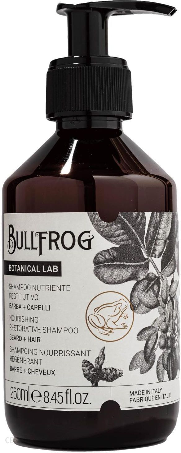 bullfrog nourishing restorative shampoo szampon odżywczy do włosów i brody