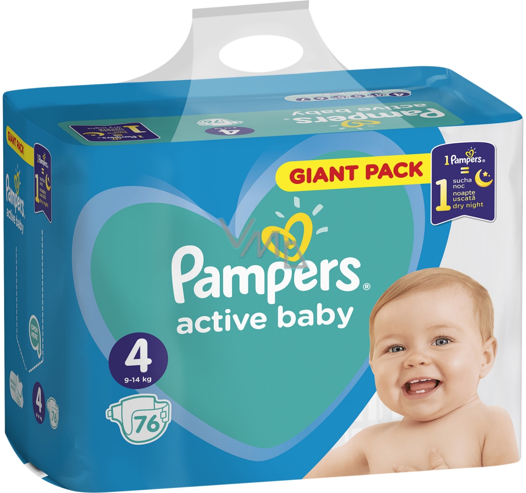 pampers 4 active baby wielopak