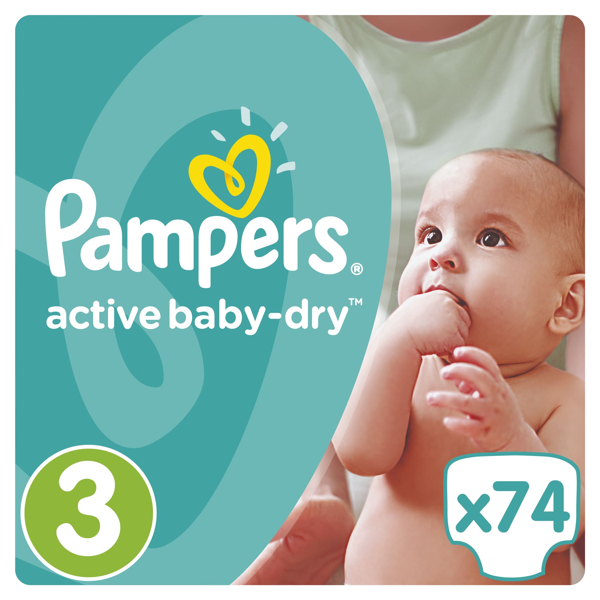 pampers 3 active baby dry 74