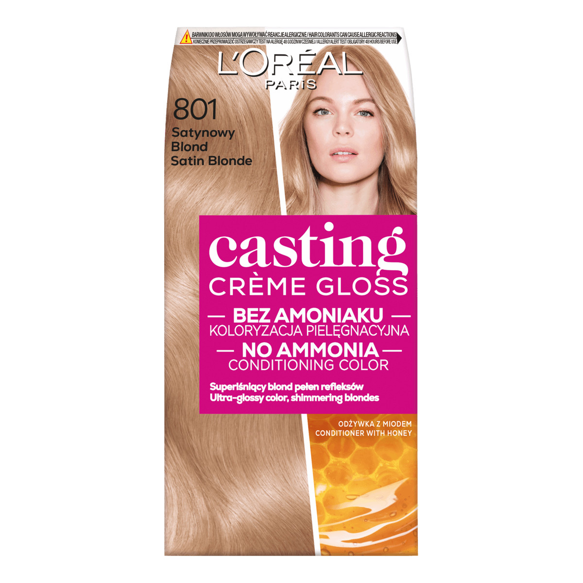 szampon koloryzujący loreal casting creme gloss 801