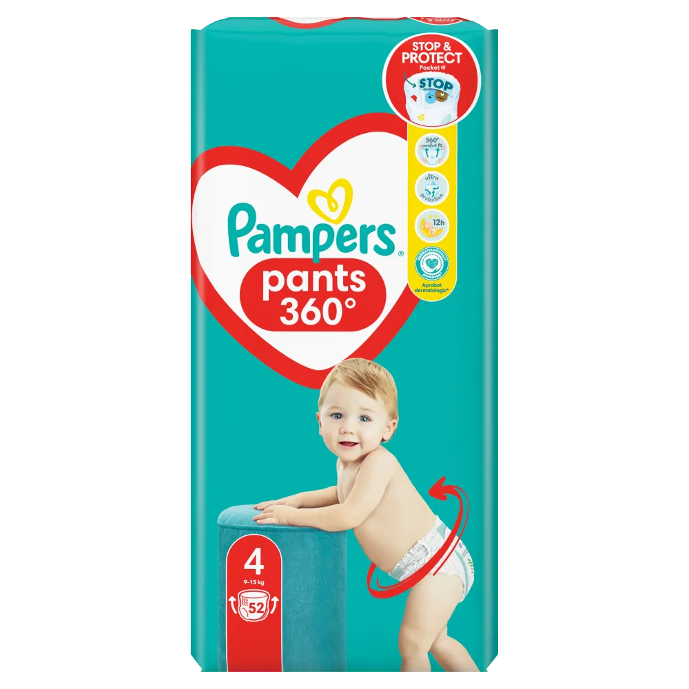 pieluchy pampers pants 4 52 szt
