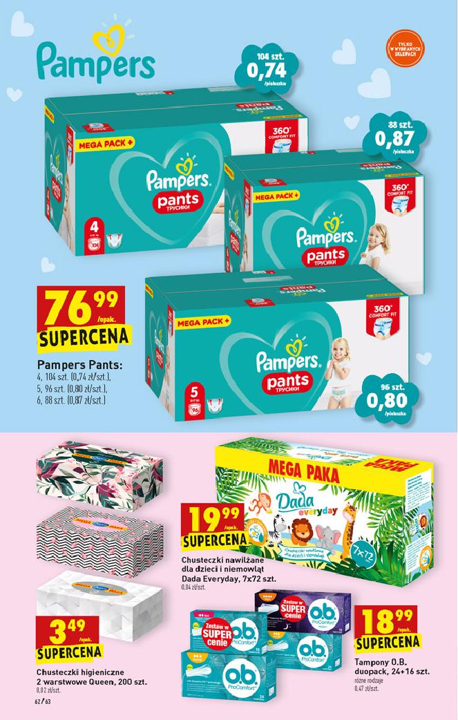 promkcje pieluchy pampers.lants