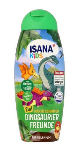 isana kids żel pod prysznic i szampon przyjaciele dinozaurów