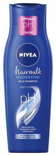 nivea hair milk szampon do grubych włosów