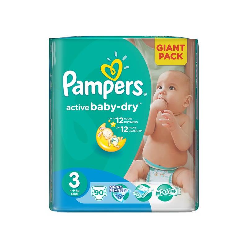 pampers active baby dry midi 90 szt