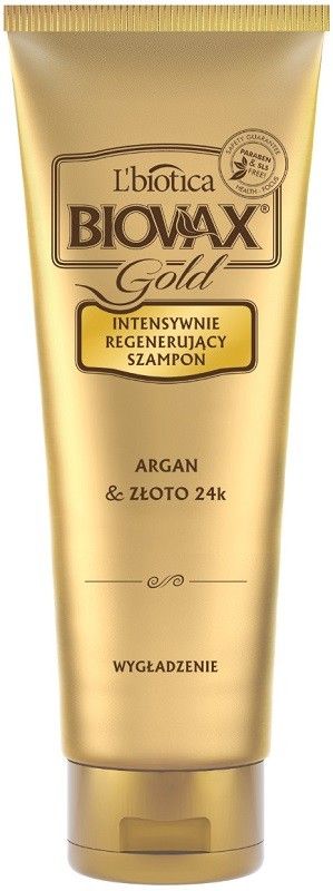 argan i 24k złoto szampon wygładzający biovax