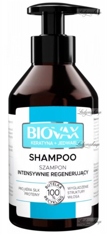 biovax intensywnie regenerujący szampon keratyna jedwab 200ml