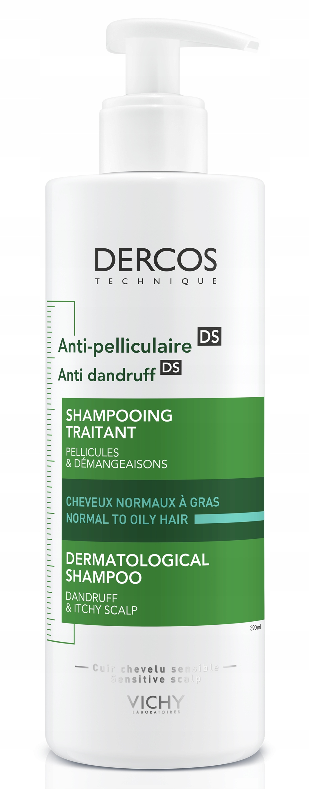 vichy dercos szampon przeciwłupieżowy do włosów tłustych 390ml