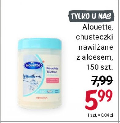 alouette chusteczki nawilżane z aloesem