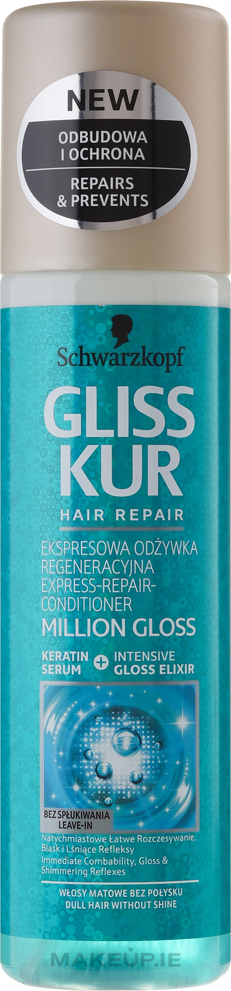 gliss kur million gloss ekspresowa odżywka regeneracyjna do włosów