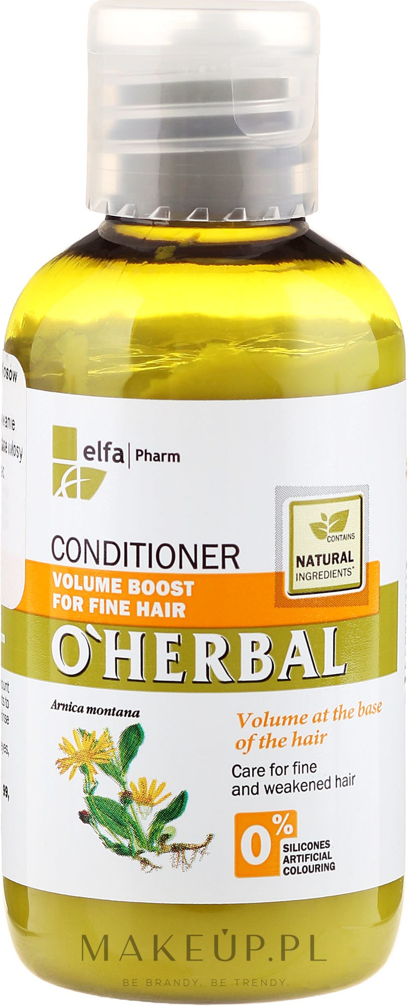 oherbal szampon zwiększająca objętość cienkich włosów z ekstraktem z arniki