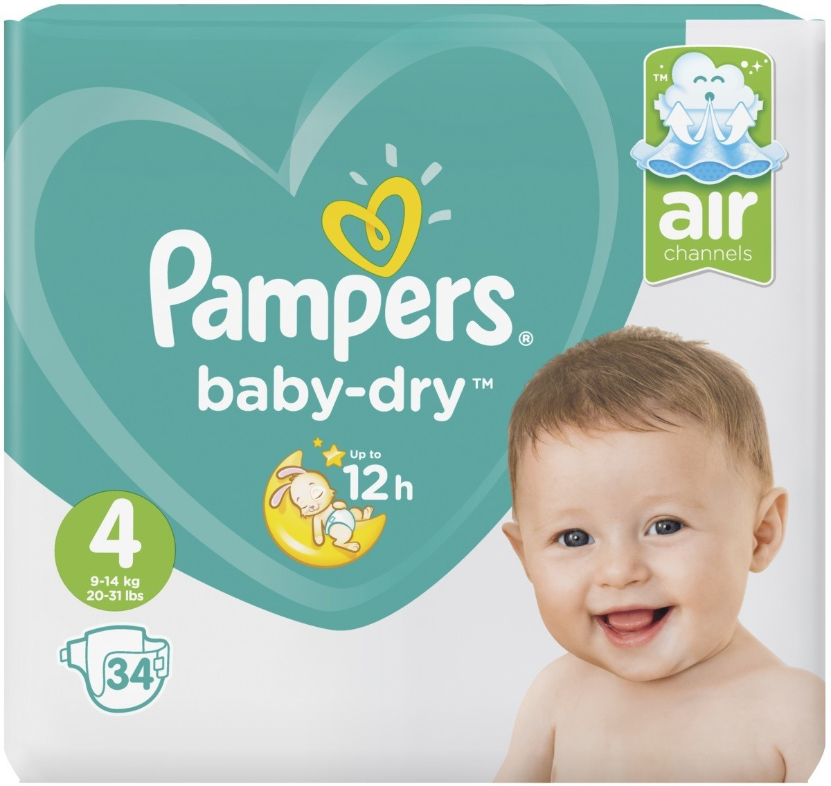 pampers baby dry 4 34 szt