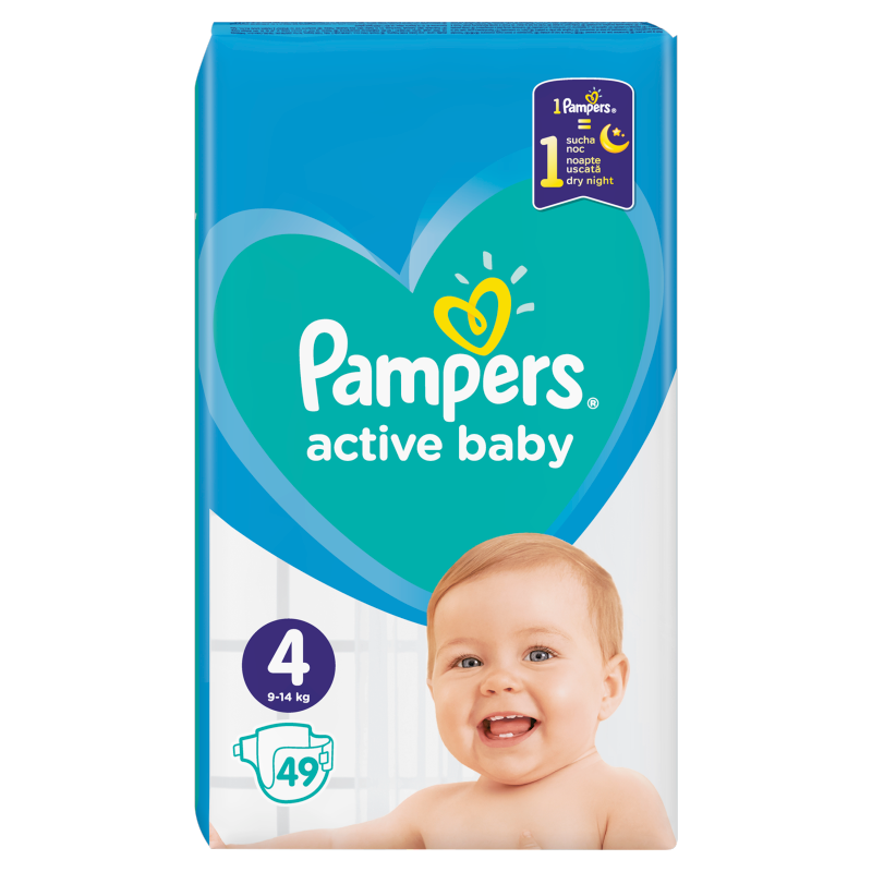 pieluchy pampers active baby dry 4 maxi