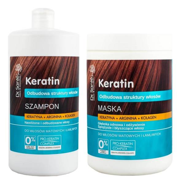 keratin szampon i odżywka dr sante